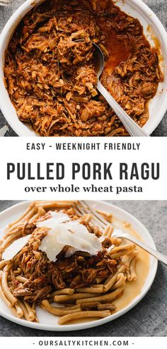 pulled pork ragu is an easy weeknight dinner