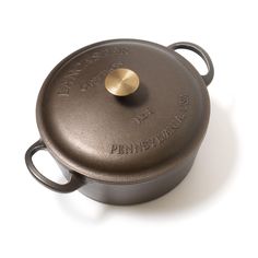 Features: 10 1/2" diameter | 4 1/8" wall height | 13 lbs. | Smooth Surface | Cast Iron Lid | Brass Knob | Made in the USA Durable and versatile, the 5 Quart Dutch Oven is the centerpiece of many gatherings with family and friends. Proudly made in the USA, the 5-quart Dutch oven, also known as our No. 8 Dutch Oven, is ideal for many tasks in the kitchen including baking bread, frying, braising, casseroles, and baking. It is at home on the stovetop, oven, grill, and even over the fire. The Dutch oven lid includes a solid brass knob and is self-basting - a feature that makes it the perfect choice for baking bread and braising meat. The Lancaster 5 Quart cast iron Dutch Oven is made in Lancaster, Pennsylvania. The Dutch oven features a smooth, pre-seasoned cooking surface, a classic double-han Steam Seafood, Antique Wood Stove, Iron Skillet Recipes, Dutch Ovens, Cast Iron Skillet Recipes, Lancaster Pennsylvania, Brass Knob, Cast Iron Dutch Oven, Baking Bread