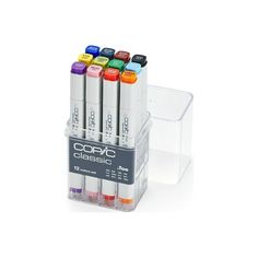 Copic Classic Markers, Basic Set, 12 Markers This 12 color basic set includes bright, bold primary and secondary colors that are commonly used in design. This set is great for sketching, drawing and beginning your Copic Classic collection. Colors include 100, B14, B29, B39, E09, G17, R08, RV11, V09, Y13, YG03, and YR04.. Size: none.  Color: Multicolor. Inktober Art, Artist Markers, Primary And Secondary Colors, Copic Sketch Markers, Marker Set, Copic Sketch, Artist Illustration, Sketch Markers, Coloring Markers