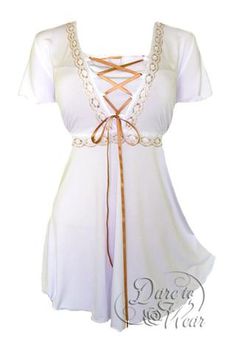 Dare To Wear Victorian Gothic Women's Plus Size Angel Corset Top White Corset Over Shirt, Angel Corset, Grecian Women, Over Shirt, Plus Size Fashion For Women, Clothing Stores, Plus Size Kleidung, Victorian Gothic, Cheap Clothes