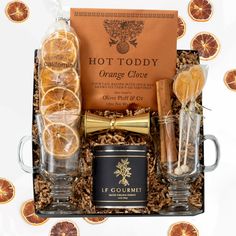 Hot Toddy Cocktail Gift Box Holiday Co Worker Gifts, Spice Basket Gift Ideas, Snowman Gift Basket, Diy Hot Toddy Gift, Hot Toddy Gift Ideas, Thoughtful Gifts For Coworkers, Hot Toddy Gift Basket, Smores Gift Basket, Christmas Gift Baskets For Couples