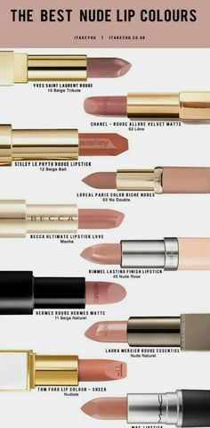 Everyday Lipstick, Gucci Lipstick, Nude Lipstick Shades, Lip Colours, Face Makeup Tips, Natural Lipstick, Smink Inspiration, Makijaż Smokey Eye, Lipstick Collection