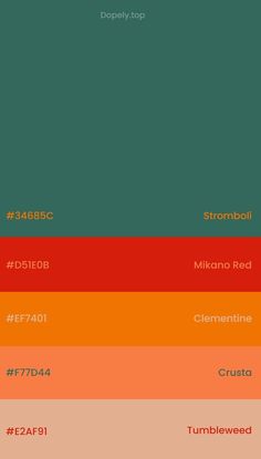 the color scheme for an iphone phone with different colors and font on it, including red, orange, green, yellow, and blue