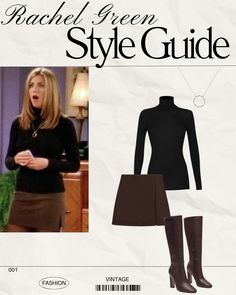 Rachel Green Boots Outfit, Fall Rachel Green Outfits, Rachel Green Season 10 Outfit, Rachel Green Turtleneck Outfit, Rachel Green Last Episode Outfit, Rachel Green Outfits Ralph Lauren, Rachel Green Outfits Autumn, Rachel Green Season 4 Outfits, Mini Skirt 90s Outfit