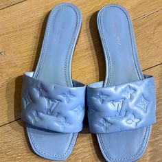 Great Condition! Size 7 Women Eu38! Fits A Little Small Shoes Louis Vuitton, Blue Slippers, Louis Vuitton Shoes, Baby Blue, Color Blue, Slippers, Size 7, Louis Vuitton, Women Shoes