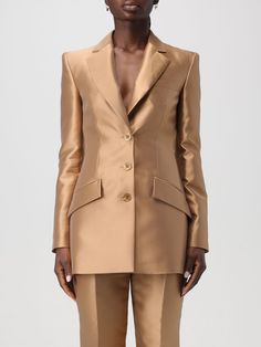 Blazer ALBERTA FERRETTI Woman color Beige Beige Blazer, Wool Turtleneck, Spring Summer 2024, Style Cardigan, Alberta Ferretti, Beige Sweater, Fashion Luxury, Sweater And Shorts, Primavera Estate