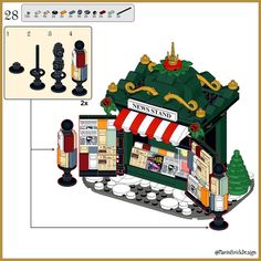 an image of a lego christmas tree with instructions to make it look like it is made out of legos