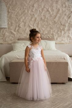 GET READY FOR WEDDING SEASON 2024✨ Buy 2 & more dresses and save 20%🎁delivery 3-4 days only! Beautiful Baby Flower girl dress with 3D lace embroidery and amazing puffy skirt! Process time: 1-2 working days Delivery time: 2-4 working days  Also offer express overnight delivery https://www.etsy.com/listing/1298332912/express-delivery?click_key=eb8207bd8376c2fa762384c4d5701f79c6bcbc77%3A1298332912&click_sum=63123b47&ga_search_query=express&ref=shop_items_search_1&frs=1 *Train is detachable & all d Baby Flower Girl Dress, Pink Flower Girl Dress, Ivory Girls Dress, Ivory Flower Girl Dress, White Tulle Dress, Pink Flower Girl, Girls Ball Gown, Girls Tulle Dress