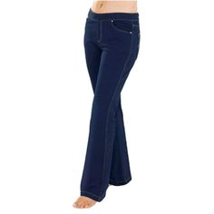 Pajama Jeans Bootcut Navy New With Tags Size S M Measurements: Small Inseam:30" Out-Seam: 40" Waist:14.5" Hips:18.5" Front Rise:9" Back Rise:13" Leg Opening:9.5" Soft, Stretchy, And Stylish Blue Jeans That Look Like Denim But Feel Like Pajamas, You Can Conquer The Day Comfortably And In Style; Drawstring Waist Amazingly Flattering - Elastic Waist Jeans Are Made With Dormisoft Denim That Embraces Your Best Assets And Flatters All Shapes And Sizes Designer Details - Features Five-Pocket Blue Bootcut Jeans, Elastic Waist Jeans, Blue Boots, Knit Denim, Pull On Jeans, Cut Jeans, Pajamas Women, Stretch Jeans, Jeans Pants