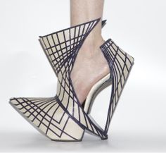 Bizarros-Deniz Terli Strange Shoes, Architectural Fashion, Geometric Fashion, Wedding Flats, Shoe Design