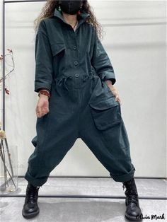 Olivia Mark - Vintage-inspired Loose Jumpsuit Romper - Comfortable and Stylish One-piece Casual Pantsuit Casual Boho Outfits, Loose Fit Jumpsuit, Funky Clothes, Utility Jumpsuit, Vintage Jumpsuit, Fashionably Late, Arrested Development, Loose Jumpsuit, Future Clothes