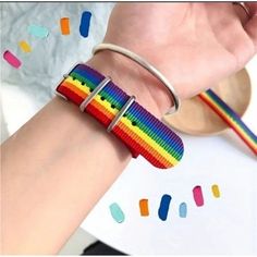 Unisex Super Cute Pride Rainbow Bracelet Pride Jewelry, Pride Bracelet, Bracelet Couple, Wristband Bracelet, Rainbow Bracelet, Love And Pride, Pride Rainbow, Couple Jewelry, Couple Bracelets