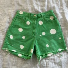 Vintage Versace Denim Shorts. Bought From Studded Petals Vintage & Worn Once! Fits 27-28in Waist/ Medium. Versace Shorts, Vintage Versace, Vintage Wear, Versace, Denim Shorts, Womens Shorts, Green, Women Shopping, Color