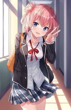 Yui Yuigahama, Anime Titles, 판타지 아트, Anime Kawaii, Karakter Anime, An Anime