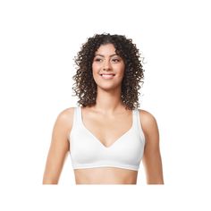 Smooth things over with the Warners® No Side Effects® bra featuring extra coverage panels and elastic-free sides to provide tank top approved underarm smoothing, made for sleeveless styling. Welcome to a better bra experience. When it comes to intimates, everyone needs something different. That's why we made styles for every body. We're simple solutions, made better.Click on this INTIMATES & SLEEPWEAR Guide to find the perfect fit and more! Wireless Contoured cups achieve a perfectly flattering Supportive White Tops, White Stretch Tops With Soft Touch, Wireless Bra, Clothing Styles, T Shirt Bra, Side Effects, Classic White, Fashion Clothes Women, Perfect Fit