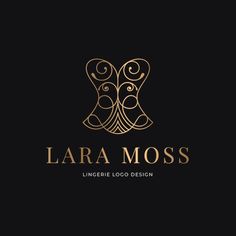 the logo for lara moss, an interior and decor design firm that has been nominated