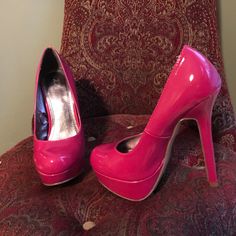 Never Worn Sexy Hot Pink Pumps. Hot Pink Pumps, Chinese Laundry Shoes, Pink Pumps, Chinese Laundry, Christian Louboutin Pumps, High Heel, Christian Louboutin, Hot Pink, High Heels