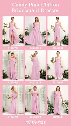 pink chiffon bridesmaid dresses are available in many colors