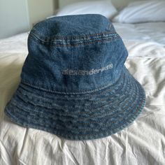 Alexander Wang Women Bucket Hat In Denim Wore Once Women Bucket Hat, Denim Wear, Denim Color, Colored Denim, Alexander Wang, Bucket Hat, Alexander, Color Blue, Women Accessories