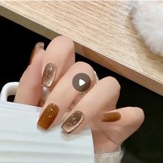 24pcs Caramel Brown Glitter Cat Eye Shaped Press-On Nails - Medium Ballet Shape, Fall Winter Fake Nails for Women and Girls, Easy to Apply, Long-Lasting, High-Quality, and Durable Glitter Cat Eye, Brown Glitter, Sensor Night Lights, Kitchen Paper Towel, Nails Medium, Caramel Brown