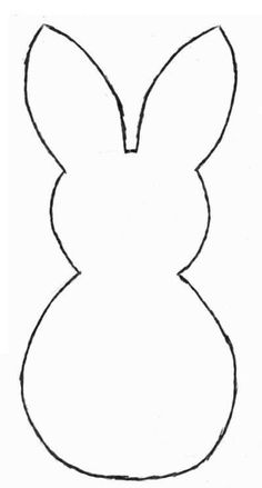 the outline of an easter bunny's head