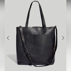 Like Brand New Medium Transport Tote In Black Leather From Madewell. See Photos For Size Description/ Detail I Thought I Would Love It But I Never Use It. Madewell Leather Bag, Madewell Tote, Madewell Transport Tote, Madewell Bags, Cheap Purses, Carryall Tote, The Medium, Handbags Affordable, Cheap Handbags