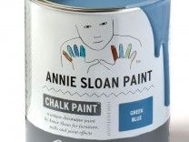 a blue paint can with the words annie sloan paint on it