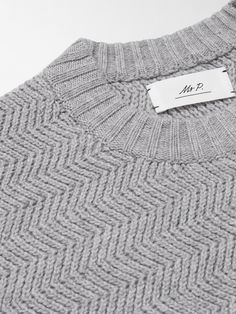 DESIGNED BY MR PORTER. Mr P.'s sweater is knitted in a racked stitch that gives it a cool, wavy appearance. It's made from a soft blend of wool and cashmere and has ribbed edges to lock in warmth. Mr P, Sweater For Men, Cashmere Blend Sweater, Loungewear Shorts, Casual Blazer, Short Suit, Classic Sneakers, Suede Jacket, Mr Porter