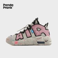 Prohibit Heartbreak - Women's Air More Uptempo Custom – PANDAPRANK Nike Air More Utempo, High Air Force 1, Low Jordan 1, Cool Beanies, Forever In Love, We Are Forever, Custom Sneakers Diy, Nike Air More, Nike Fashion Shoes