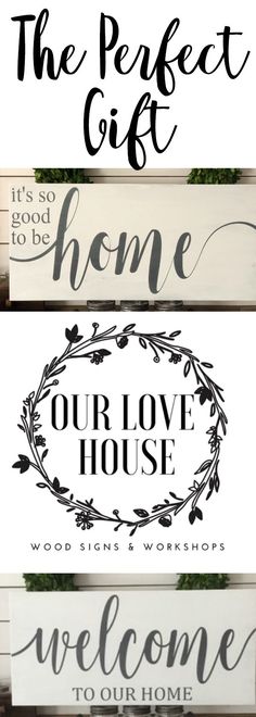 the perfect gift for your home is our love house wood signs and worksheets