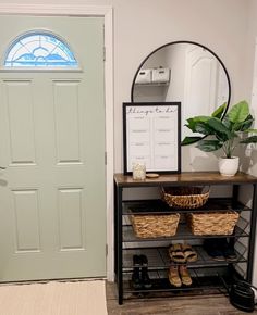 the entryway is clean and ready for guests to use it as a shoe rack