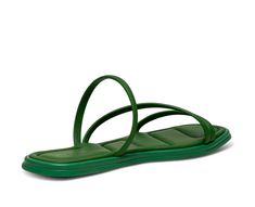 SELENA Srappy Flat Green Sandals by Danish brand Shoe The Bear.﻿ Flat strappy slip-on sandals in green leather. Made in Italy with 100% LWG leather. These green strappy slide sandals offer timeless sophistication. The thin cross details of the straps add a sleek and elegant touch, making them a versatile choice for any occasion. Elevate your style with these flat green leather sandals. Wear with white, cream, tan, navy, black or any shade of denim. Pair these flat green slip on sandals with shor Green Flat Sandals, Green Leather Sandals, Green Flats, Green Sandals, Shoe Boutique, The Bear, Green Leather, White Cream, Flat Sandals