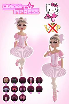 Ballerina Dti Outfits Non Vip, Dress To Impress Theme Ballerina, Ballerina Dti Outfit, Ballerina Outfit Dress To Impress, Dress To Impress Ballerina Theme, Dti Theme Pink, Themed Outfits Dress To Impress