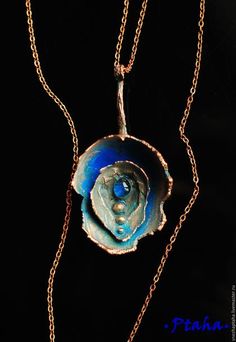 Copper pendant / Кулоны, подвески ручной работы. Ярмарка Мастеров - ручная… Art Inspiration Ideas, Precious Metal Clay, Electroformed Jewelry, Resin Necklace, Ceramic Jewelry, Contemporary Jewellery