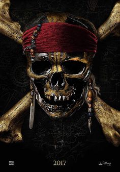 a pirate skull with red bandana and crossbones on it's head