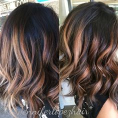 Best Hair Color For Curly Hair, Unique Hair Cuts, Beige Blonde Balayage, 2018 Hair, Dark Brunette Hair, Dark Hair With Highlights, Short Hair Color, Hair Color And Cut