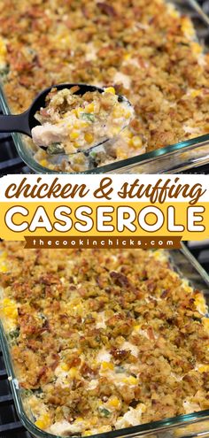 Your go-to comfort food won't be complete without this chicken dinner! This baked chicken and stuffing casserole is sure to be a hit. Along with veggies, this chicken stuffing bake has everything you need in a one-pan meal. Save this easy casserole recipe! Easy Chicken And Stuffing Casserole, Chicken Stuffing Bake, Chicken Breast Casserole Recipes, Chicken Breast Casserole, Stuffing Bake, Chicken And Dressing Casserole, Best Chicken Casserole, Chicken Stuffing Casserole, Chicken And Stuffing