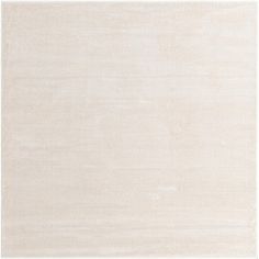 a white rug with no pattern on it