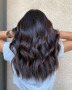 Mocha Carmel Hair, Neutral Undertones Hair Color, Dark Chocolate Ash Brown Hair, Chocolate Brown With Ash Highlights, One Color Hair Ideas Brown, Chocolate Ash Brown Hair, Dark Chocolate Brown Hair Espresso, Ash Chocolate Brown Hair, Cool Medium Brown Hair