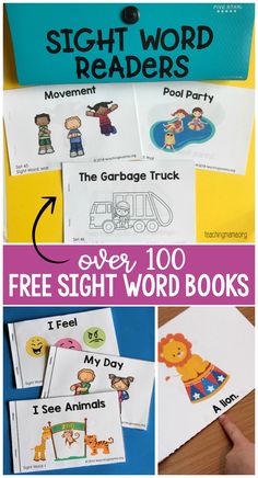 sight word readers with free printables for kids to practice sight words in the classroom