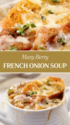 Mary Berry French Onion Soup French Onion Soup With Sherry, Erin French Soup Recipes, French Soups, Berry Soup, Soup Recipes Uk, Chef Dishes, Onion Soup Recipe