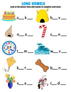 long o words worksheet with pictures and words to complete each word