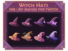 witch hats sub / bit badge for twitches