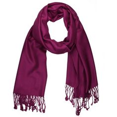 Large pashmina scarf shawl wrap / solid color / Length Approx. 80" with Fringes (72" + 4" Fringe each side) / Width Approx. 27" / variety color available Size: One Size.  Color: Purple.  Gender: female.  Age Group: adult. Wine Outfit, Purple Scarves, Wrap Scarf, Pashmina Shawl, Pashmina Scarf, Shawl Wrap, Cashmere Scarf, Shawls And Wraps, Winter Scarf