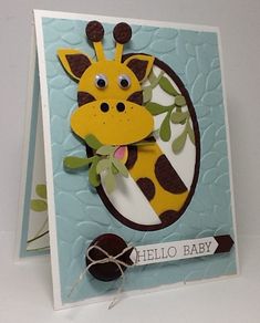 a card with a giraffe on it