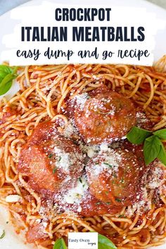 crockpot italian meatballs are an easy dinner and go - to appetizer