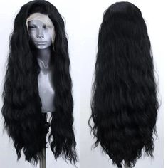 PRICES MAY VARY. lace front wigs straight wigs with high quality Average Cap Size(22.5Inch) With Adjustable Straps and 3 Combs Easy to Take High quality swiss lace, strong and soft, never hurt skin. Synthetic Hair Heat Resistant Up To 160 Degrees Same Color And Hair Style As Pic 
 Hair Material:100% High Quality Heat Resistant Synthetic Hair Fiber 
 Cap Size: FLEXIBLE & ADJUSTABLE-Average Cap Size(22.5Inch) With Adjustable Straps and 3 Combs. 
 Hair Color:Black 
 Hair Style:Long Wavy 
 Wigs Weig Long Lace Wig, Best Lace Wigs, Black Wavy Hair, Wig Party, Natural Black Women, Brown Wig, Long Wavy Hair, Hair Fibers, Synthetic Lace Front Wigs