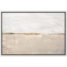 an abstract painting with white and beige colors