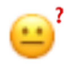 a yellow smiley face with a question mark on it