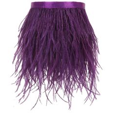 purple ostrich feather skirt on a white background